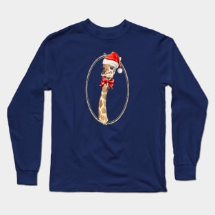 Christmas Giraffe Long Sleeve T-Shirt